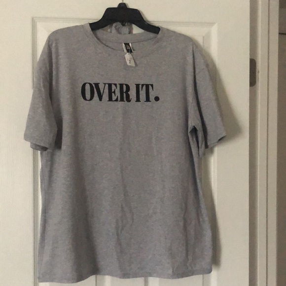 Women’s Over It Gray T-Shirt with Mask - Picture 3 of 6